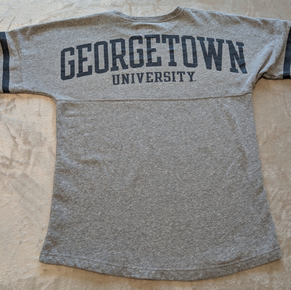 League Triblend Georgetown University Long Sleeve Spirit Jersey Hoyas Collegiate